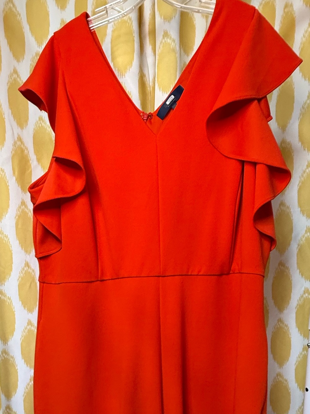 Rachel Roy Vibrant Red Ruffle Sleeve Jumpsuit 20W